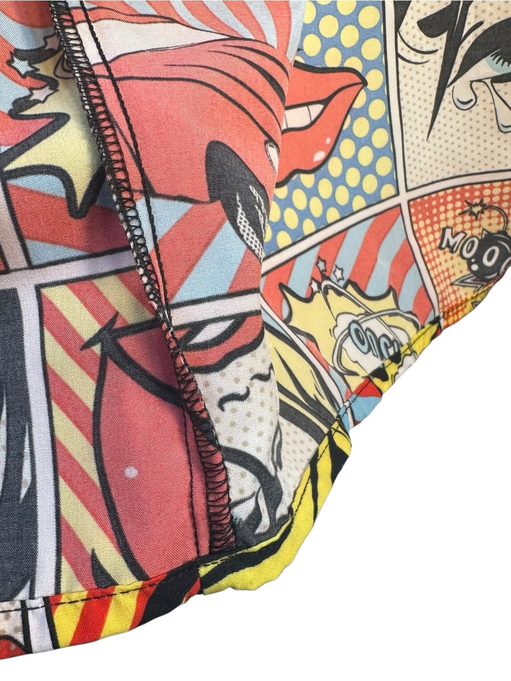 Oh Snap Drill Clothing Mens Size L Colorful Comic Cartoon Preworn Button Front - Picture 6 of 8